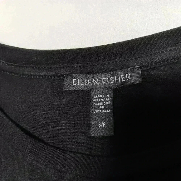 Eileen Fisher Stretch Jersey Knit Side zip box  top Long Sleeve Crew neck size s - Picture 10 of 10